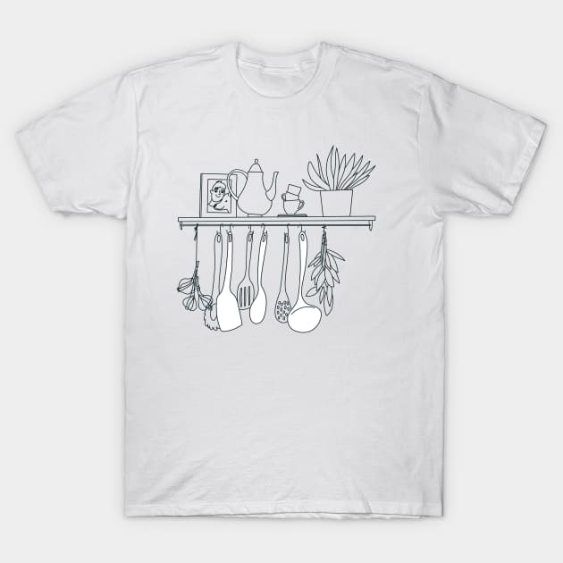 Kitchen line T-Shirt by Katya Kamenskaya